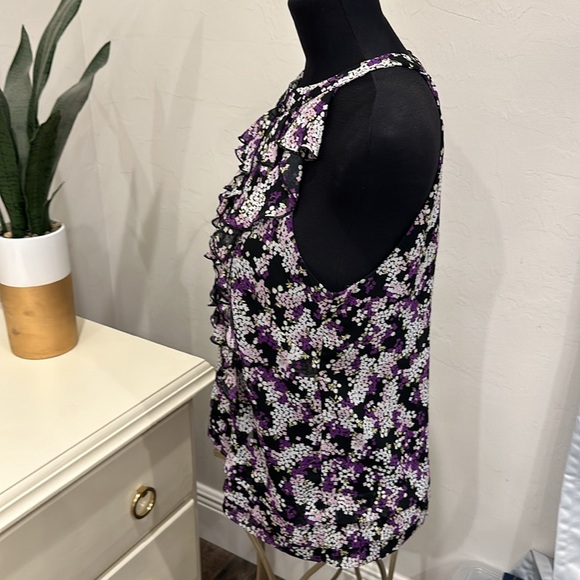 ECI New York Halter Neck Tiered Ruffle Front U Back Lined Top - Picture 12 of 12